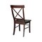 International Concepts Set of 2 X-Back Chairs with Solid Wood Seats, Rich Mocha C15-613P - alternate 7